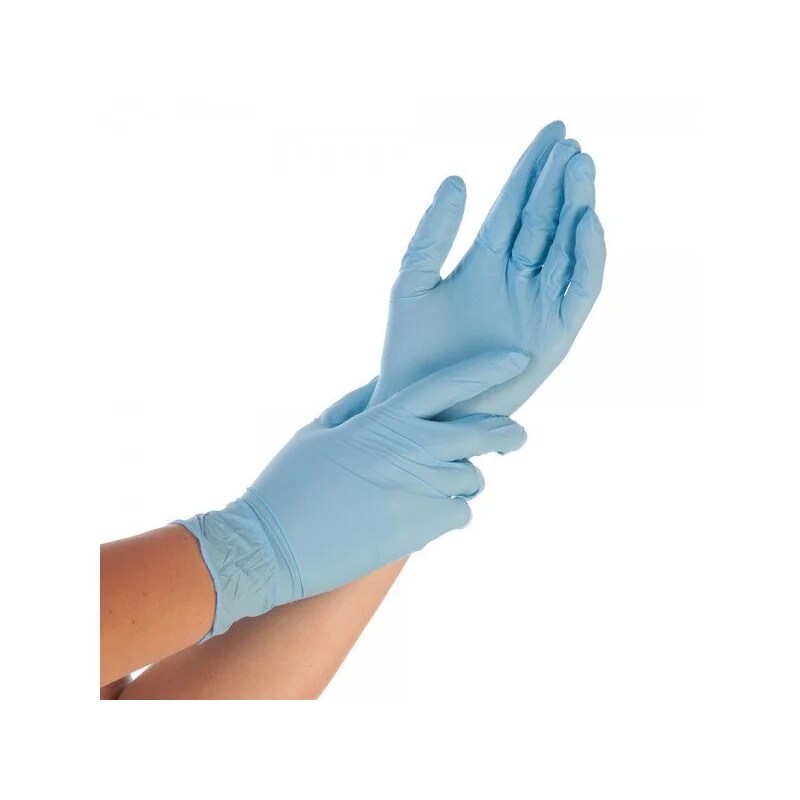 FRANZ MENSCH Nitrilhandschuhe Safe Premium puderfrei blau 11/XXL 24cm Image