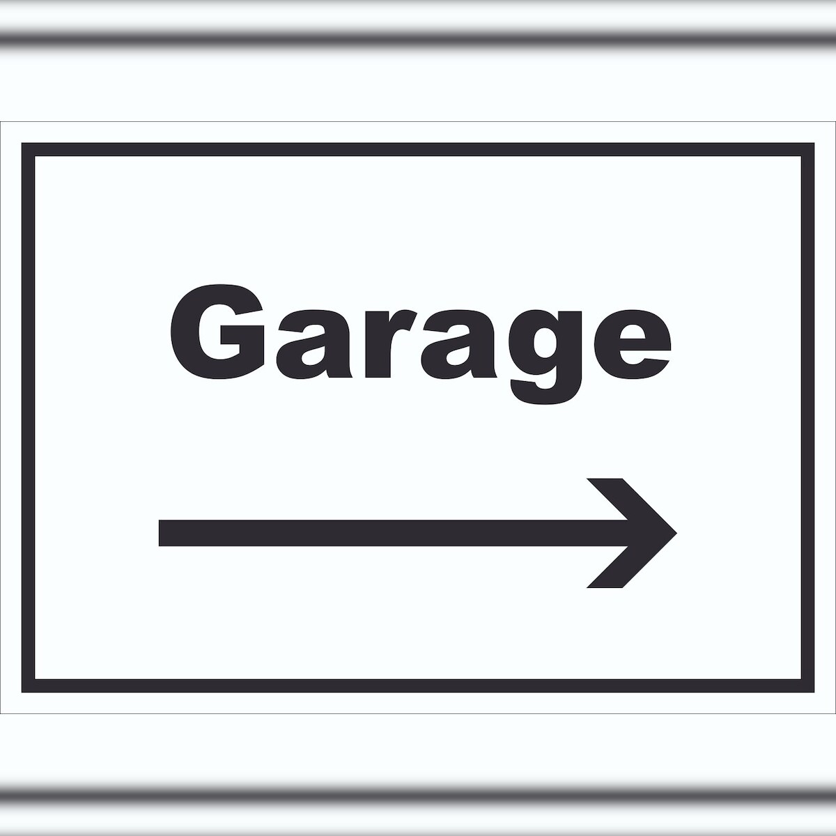 HB-Druck Garage Schild mit Text und Richtungspfeil rechts Auto Stellplatz waagerecht A5 (148x210mm) Image