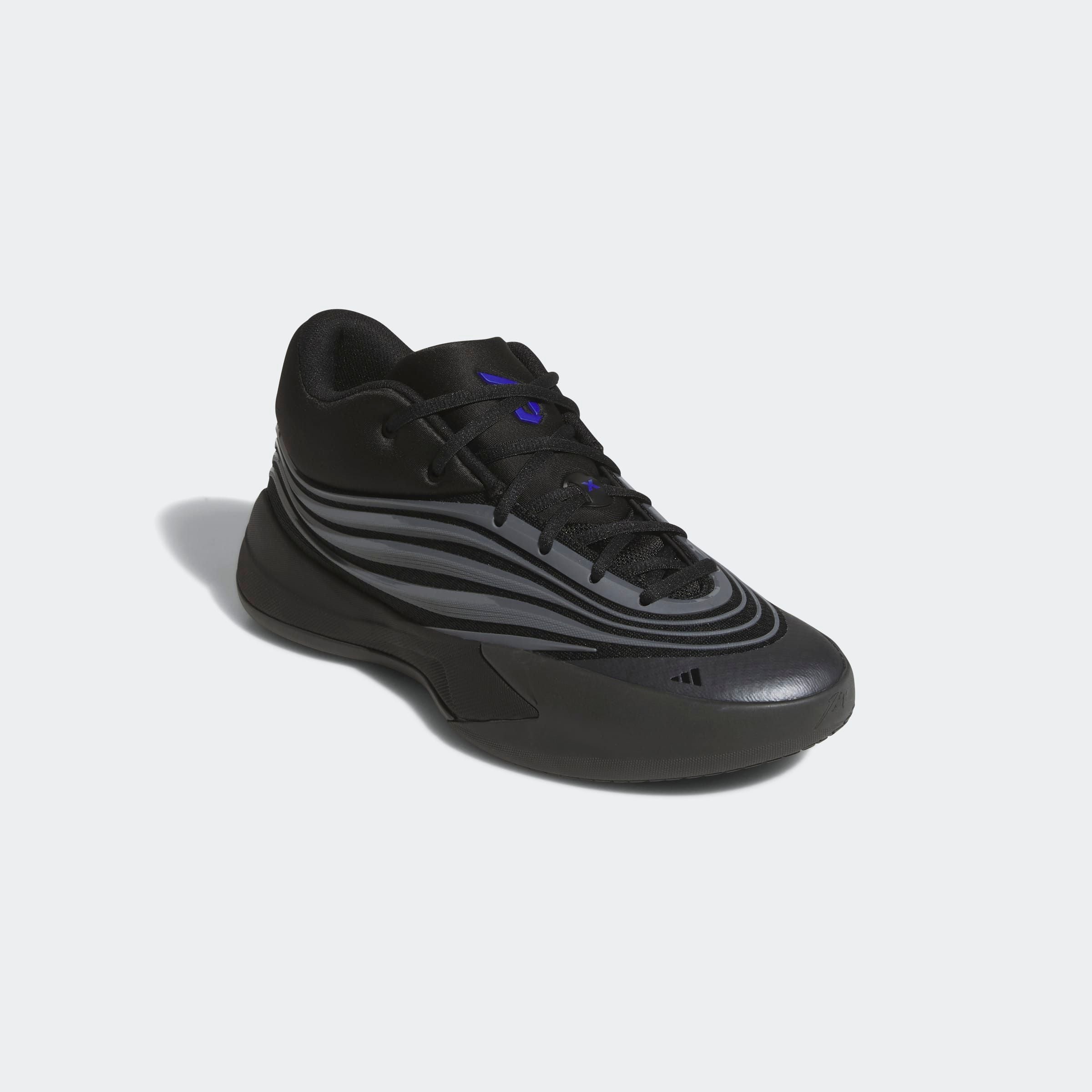 Basketballschuh ADIDAS PERFORMANCE "DAME X", Damen, Gr. 41, schwarz (core schwarz, iron metallic, lucid blau), Synthetik, Textil, Schuhe, Signature-Schuh von Damian Lillard