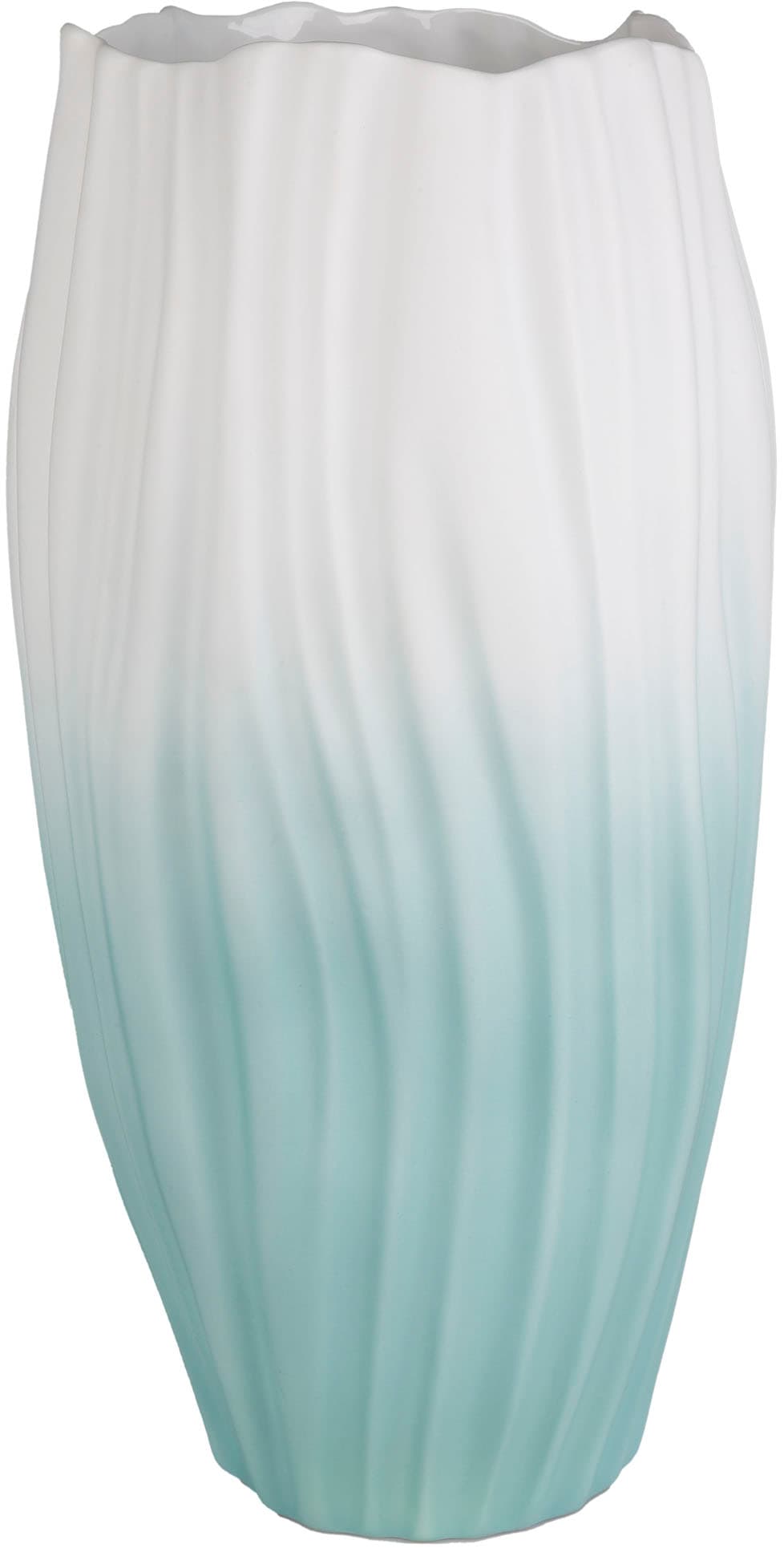 Tischvase GOEBEL "Vase Spirulina", türkis, B:20,5cm H:40cm T:19,5cm, Porzellan, Vasen