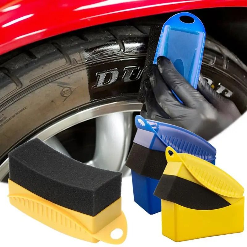 Wheel Polishing And Waxing Applicator Brush For Car Tires And Plastics blue