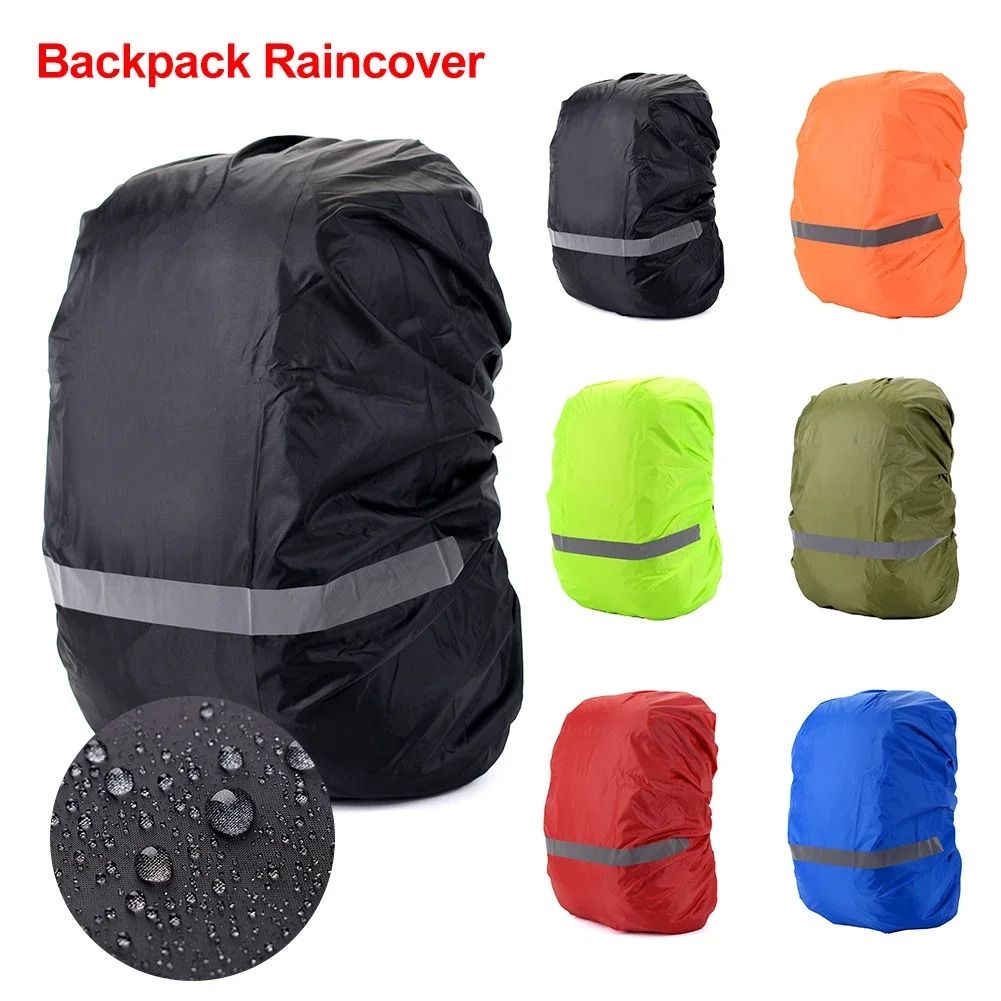 Reflective Waterproof Backpack Rain Cover For Outdoor Hiking And Cycling l red