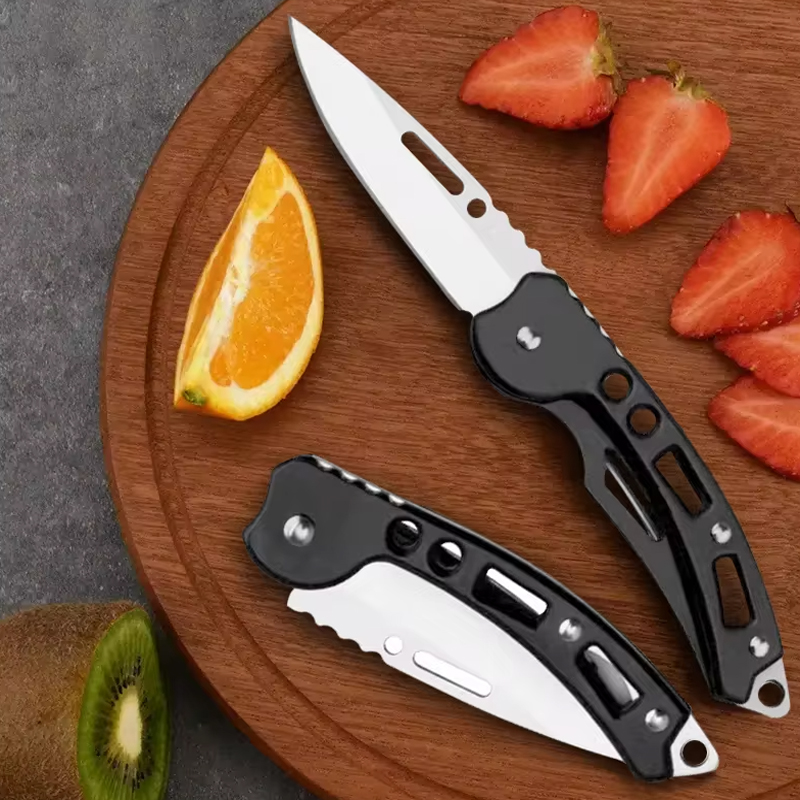 Folding Fruit Knife, Stainless Steel Pocket Knife, Keychain, Non slip Handle, Household Small Knife folding Knifea