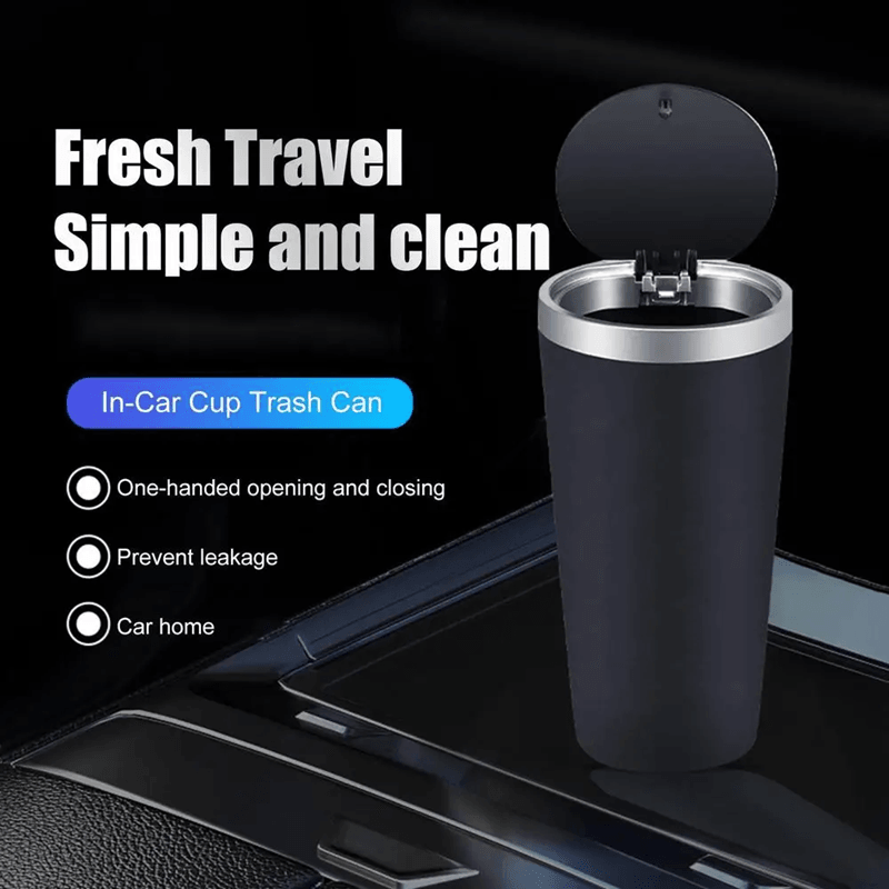 CarClean Mini Leakproof Trash Can Universal Cup Holder Size Car Waste Bin CarClean Mini Leakproof Trash Can Universal Cup Holder Size Car Waste Bin