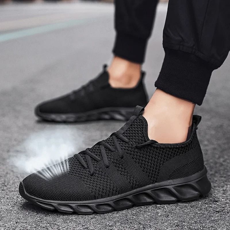 Lightweight Breathable Running Shoes For Men 9.5 black