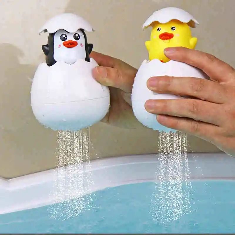 Baby Bathing Toy Duck Penguin Egg Water Spray Sprinkler green Frog