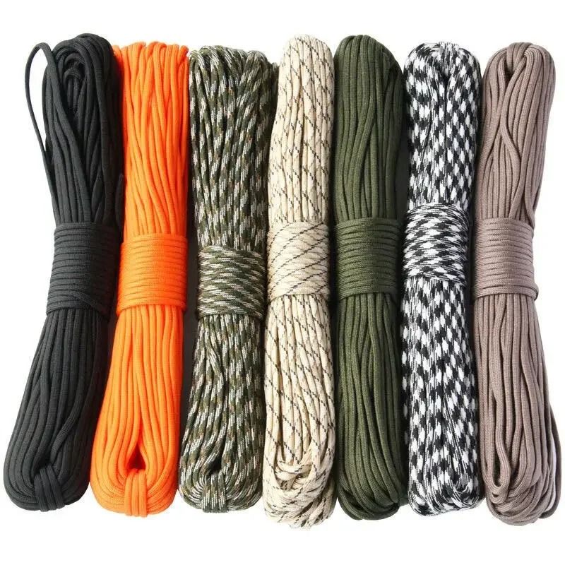 7 Core 550 Paracord Rope 4mm Outdoor Camping Survival Cord For Hiking And DIY Accessories black 5m