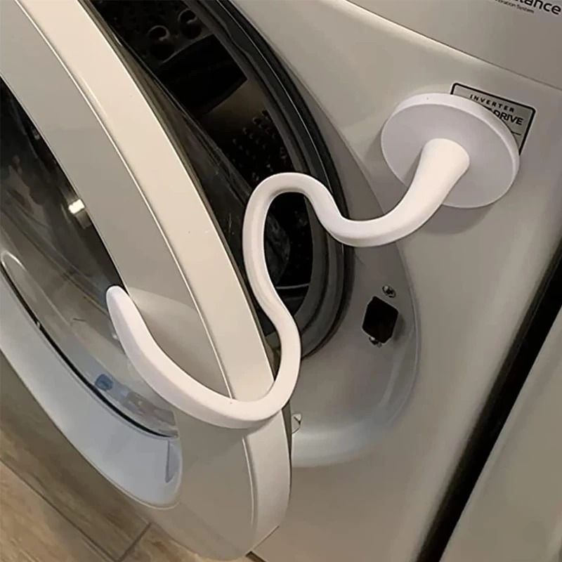 Silicone Washer Door Prop Magnetic Washing Machine Door Holder Keep Washer Door Open white