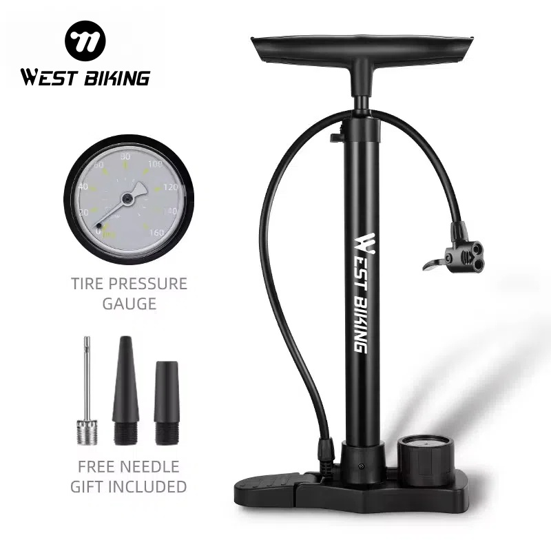 Portable Stainless Steel Bike Pump, Bicycle Pump, Schrader Presta Valve Inflator For Road And Mountain Bikes Portable Stainless Steel Bike Pump, Bicycle Pump, Schrader Presta Valve Inflator For Road And Mountain Bikes