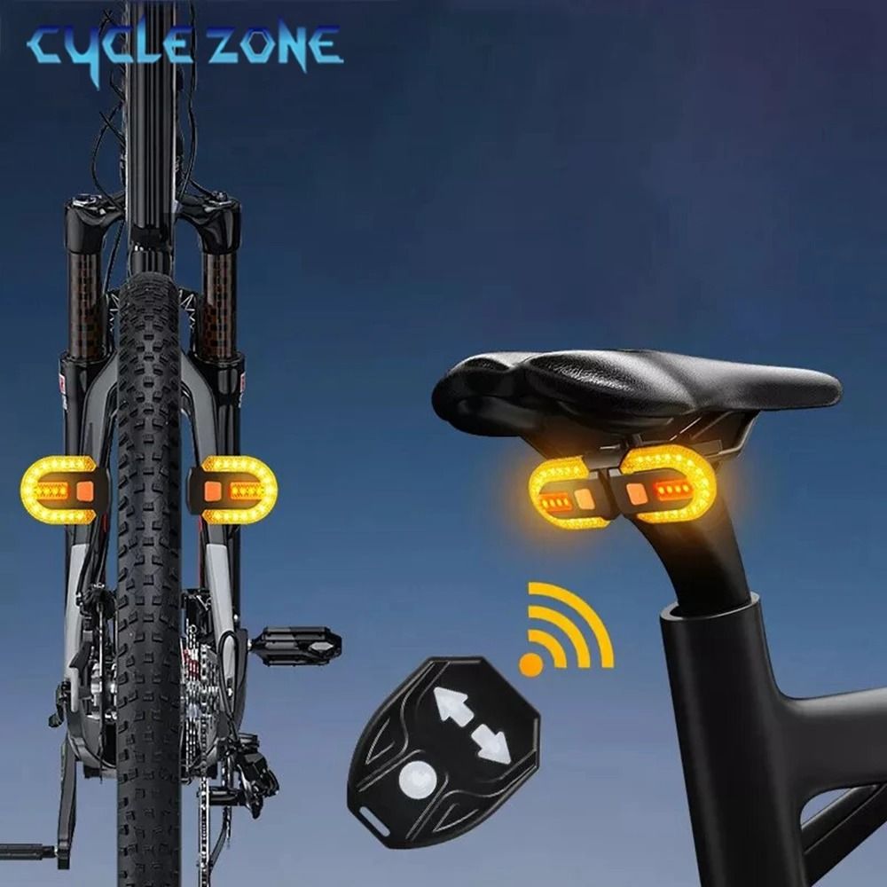 Bike Turn Signal Rear Light USB Rechargeable Wireless LED Tail Light For Bicycles And Scooters Bike Turn Signal Rear Light USB Rechargeable Wireless LED Tail Light For Bicycles And Scooters