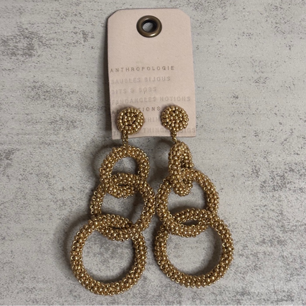 Anthropologie Jewelry | Anthropologie Deepa Gurnani Ember Earrings In Gold | Color: Gold | Size: Os