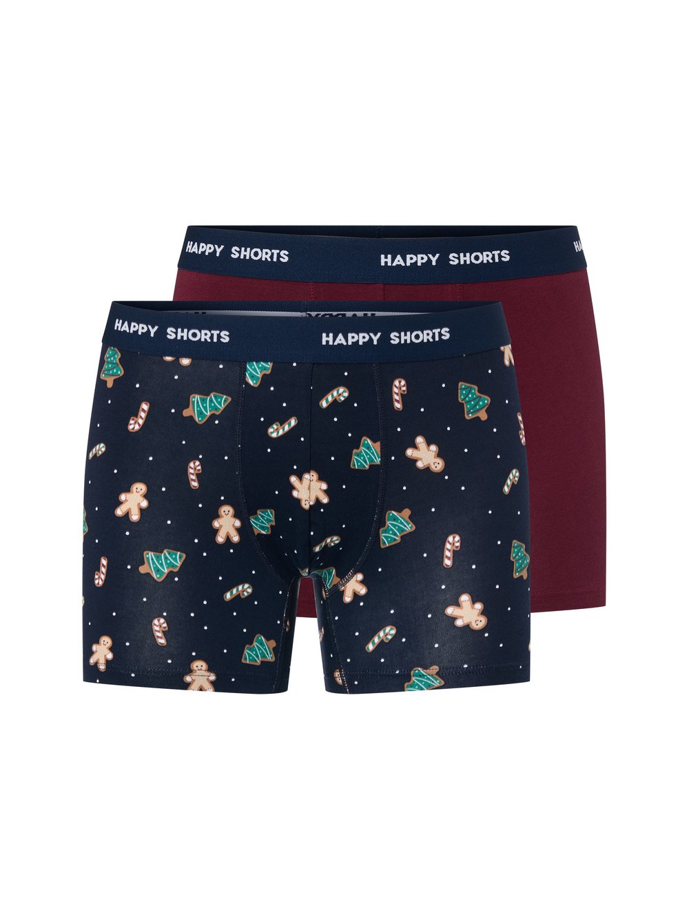 HAPPY SHORTS Boxershorts im 2er-Pack Herren marine, S Image