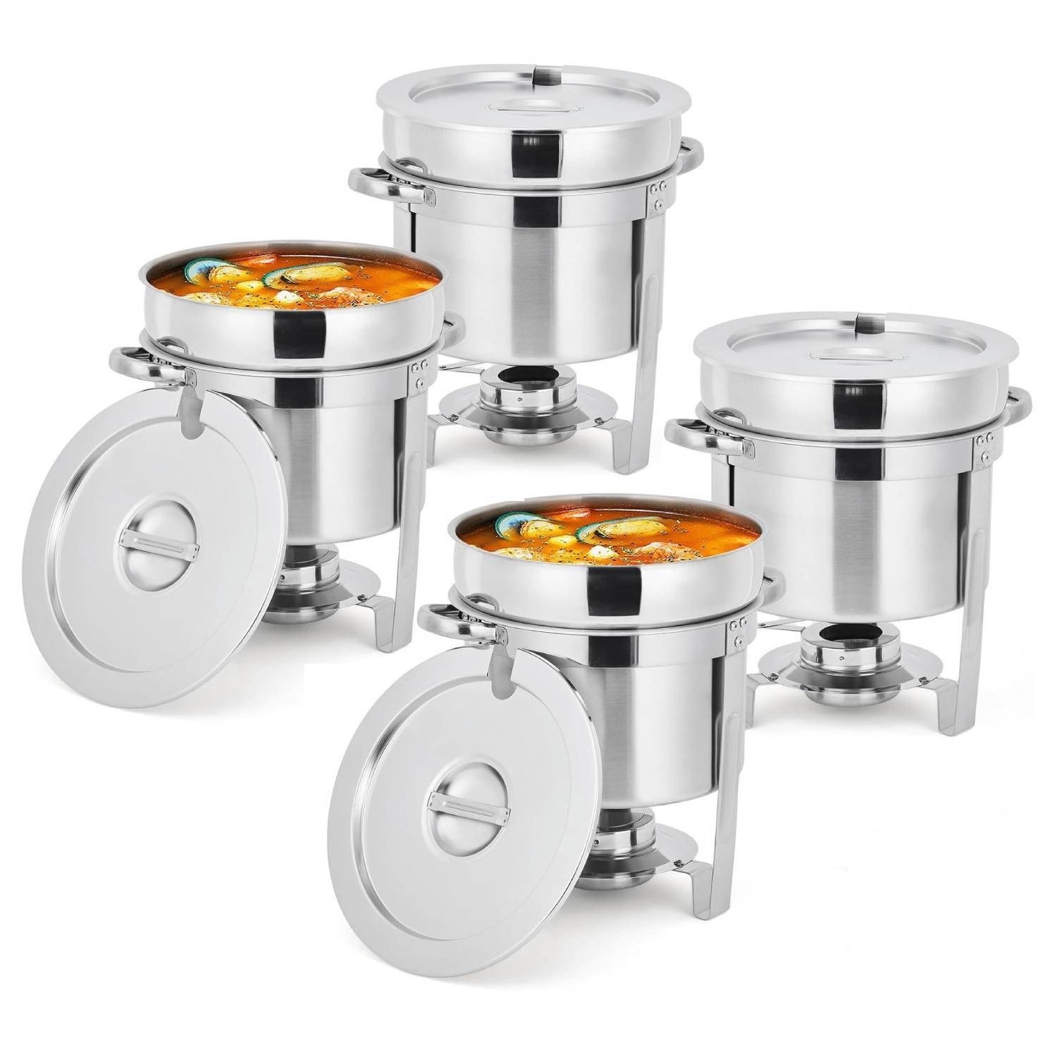 7QT Commercial Soup Warmer Set, Soup Chafer with Pots for Buffets, Events