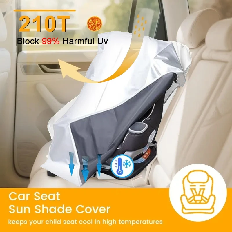 1Pcs Baby Auto Sitz Sonnenschutz Abdeckung Infant Auto Sitz Kühler UV Schutz Wärme Protector Reise Zubehör Für Kleinkind Sitze Image