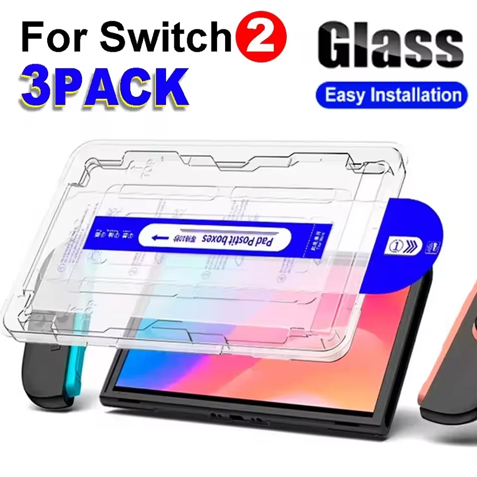 9H gehärtetes Glas Displayschutzfolie für Nintendo Switch 2 Spielekonsole, kratzfeste Schutzfolie für NS Switch 2 Zubehör Image
