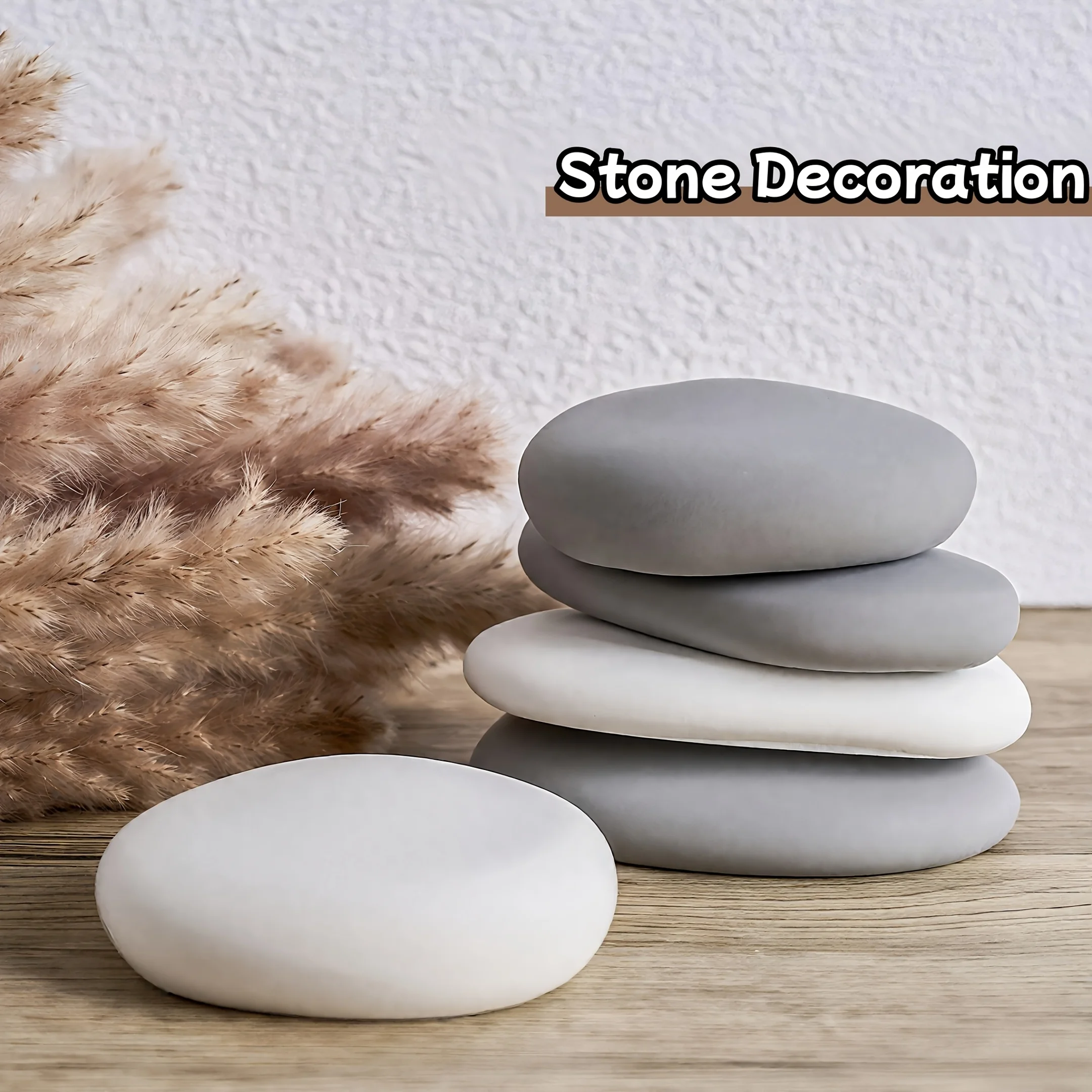 1 Stück Stein-Silikonform mit 3 Mulden, Steinförmige Harzgussform, Gipsform, geeignet für die Herstellung von Steinornamenten Image