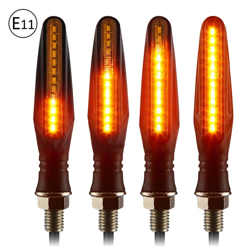 Indicatore di direzione per moto E11 Mark relè integrato 335SMD indicatori di direzione indicatore lampeggiante lampeggiante bullone universale M10