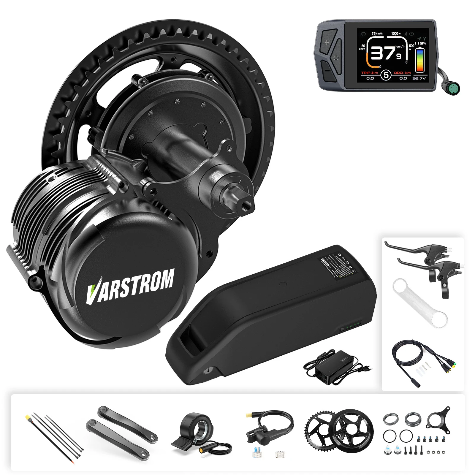 48V 750W TSDZ8 Mid Drive Ebike Conversion Kit für verbessertes Tongsheng Mid-Drive Kit mit Akku, Hochleistungs-Drehmomentsensor 120Nm Image