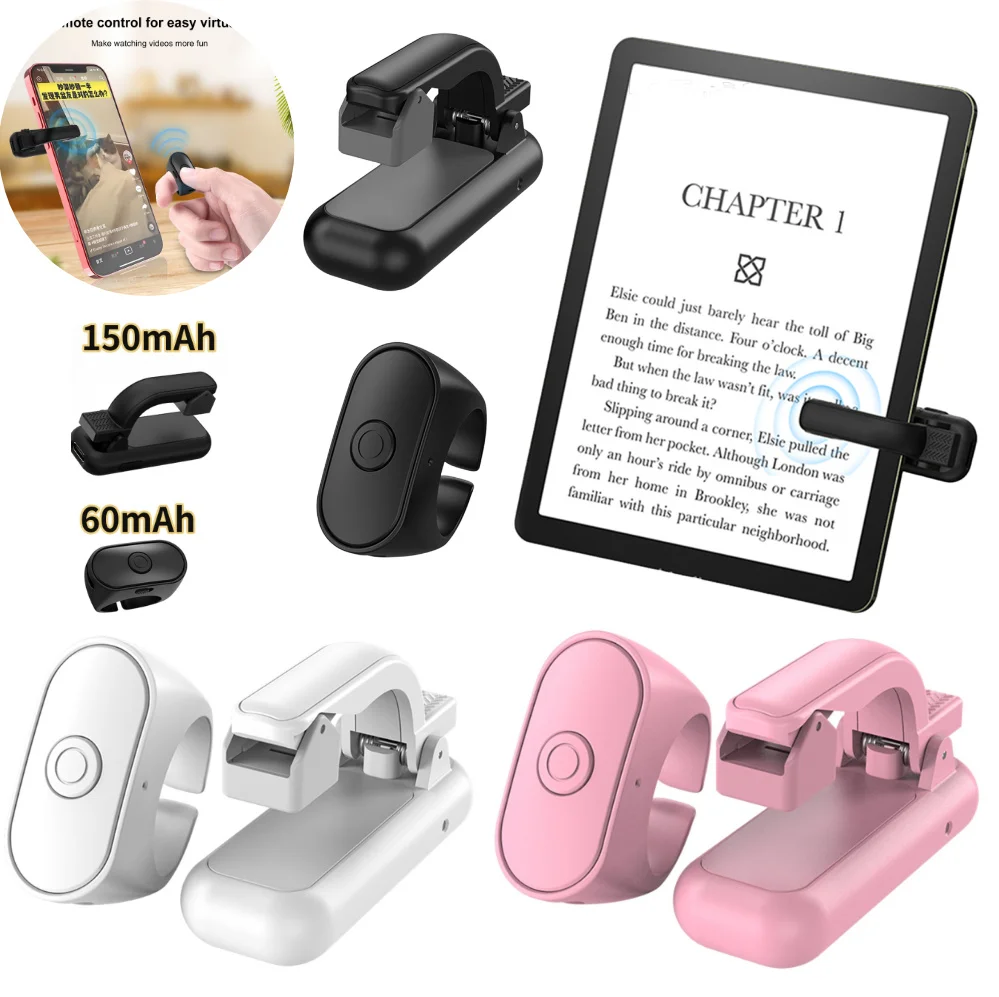 2-in-1-Seitenwender-Fernbedienung, leichter E-Book-Seitenwender, Aufzeichenauslöser, Fernbedienung für Kindle Paperwhite-Zubehör, 10 m Fernbedienung Image