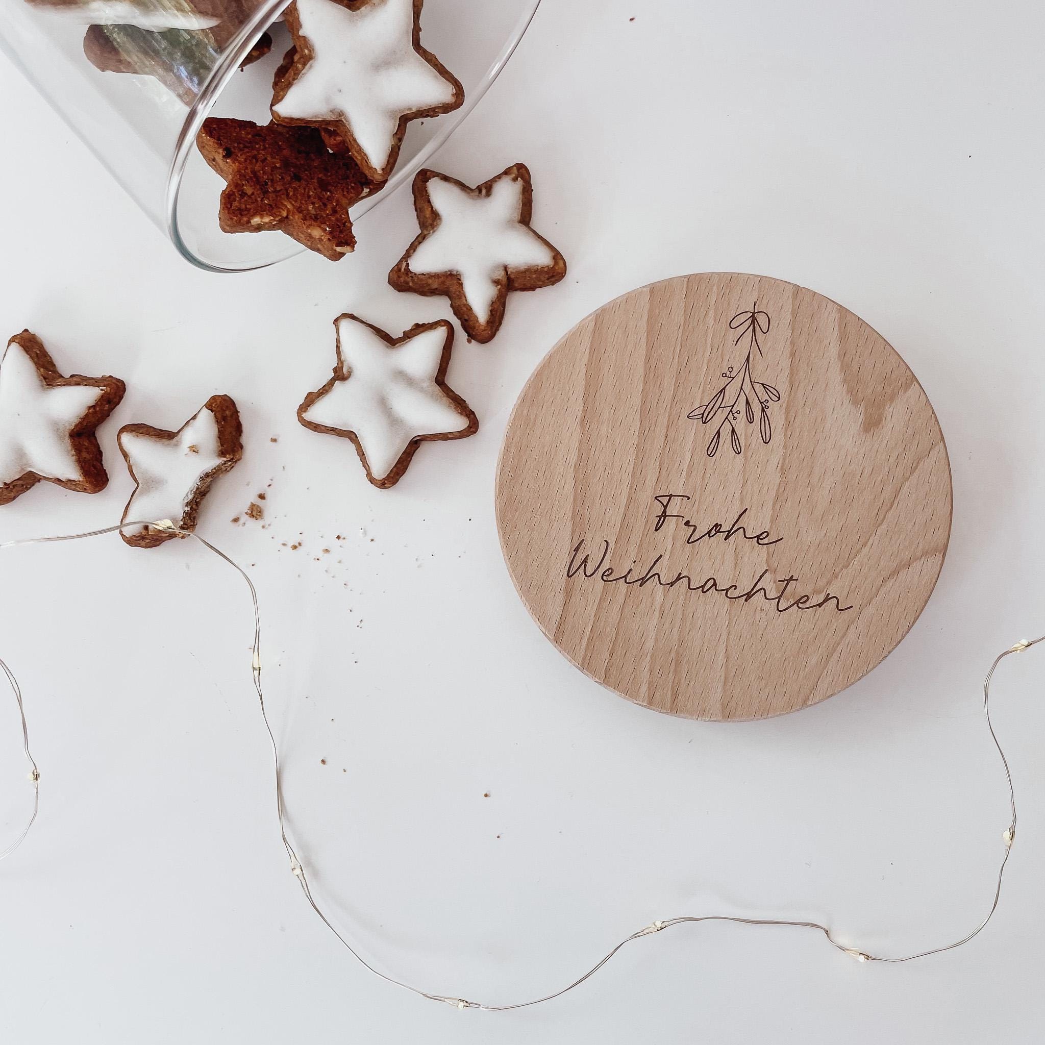 "Barattolo portaoggetti \"Buon Natale\", scatola per biscotti, regalo di Natale, regalo per la fidanzata, regalo in denaro, scatola per biscotti, regalo"