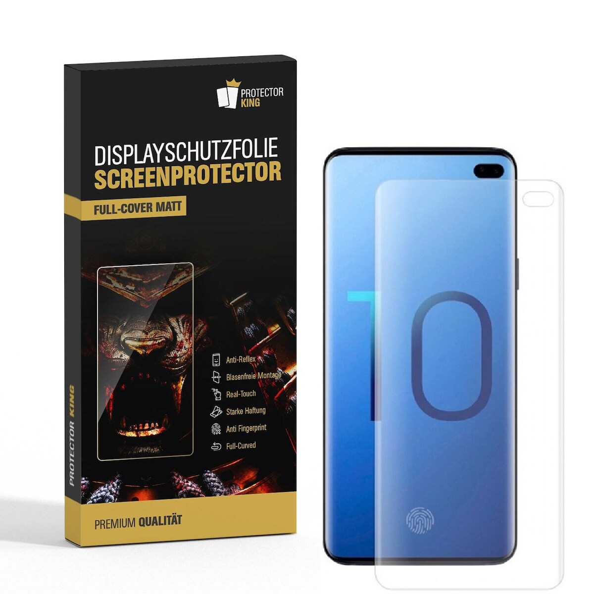 4x FULL CURVED Displayfolie für Samsung Galaxy S10 ENTSPIEGELT MATT Displayschutz Schutzfolie Folie Image