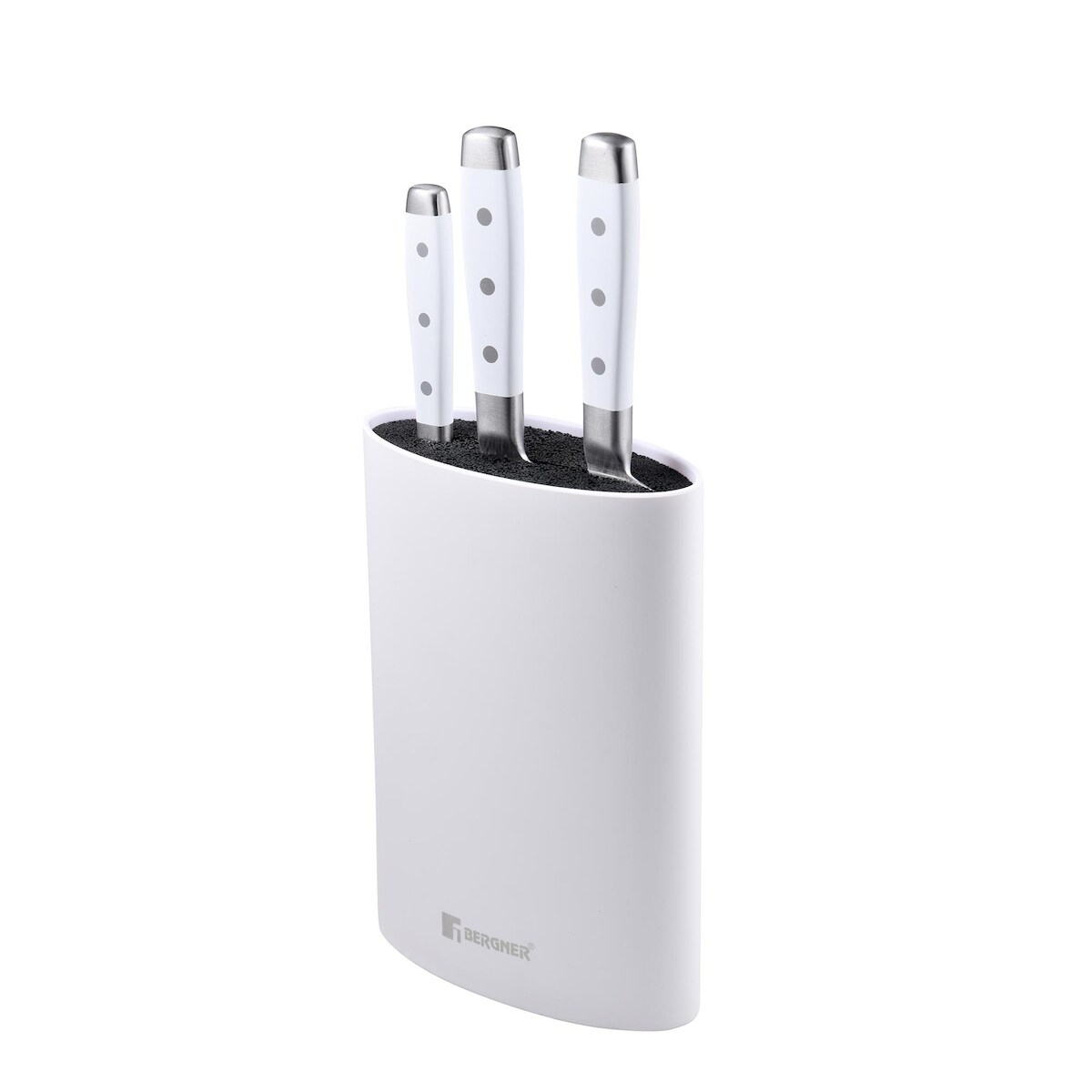 BERGNER Naturally - Set mit 3 Edelstahlmessern mit Griff in Weiß Image