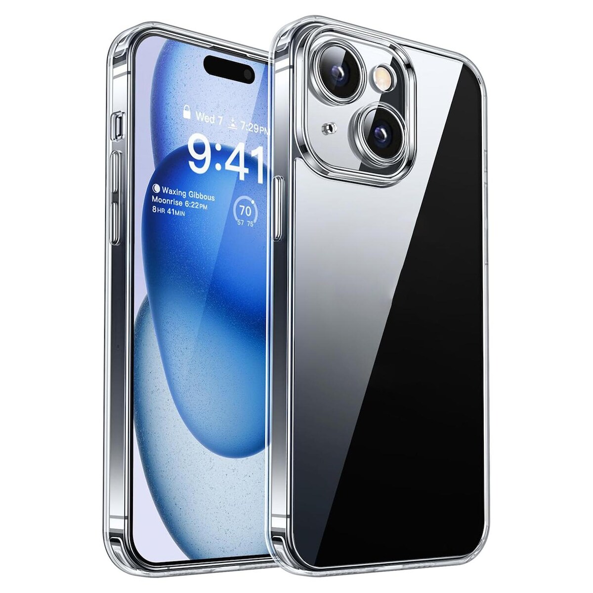 Schutzhülle für iPhone 15 Plus Kamera Case Panzerhülle Handyhülle Cover Tasche Transparent Smartphone Bumper