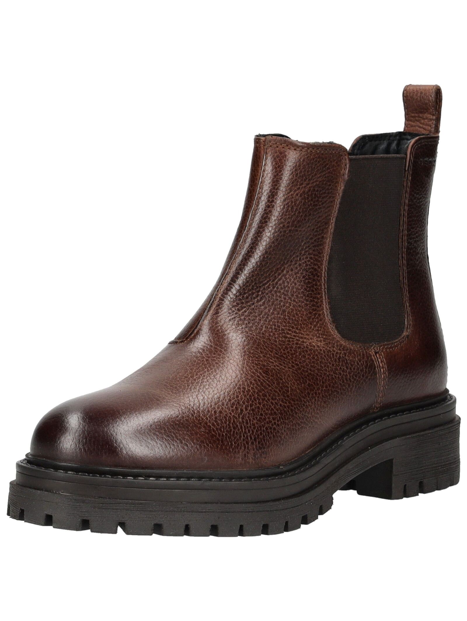 Stiefelette GEOX "Geox Stiefelette Leder/Textil", Damen, Gr. 38, braun, Leder, Textil, Schuhe Stiefelette