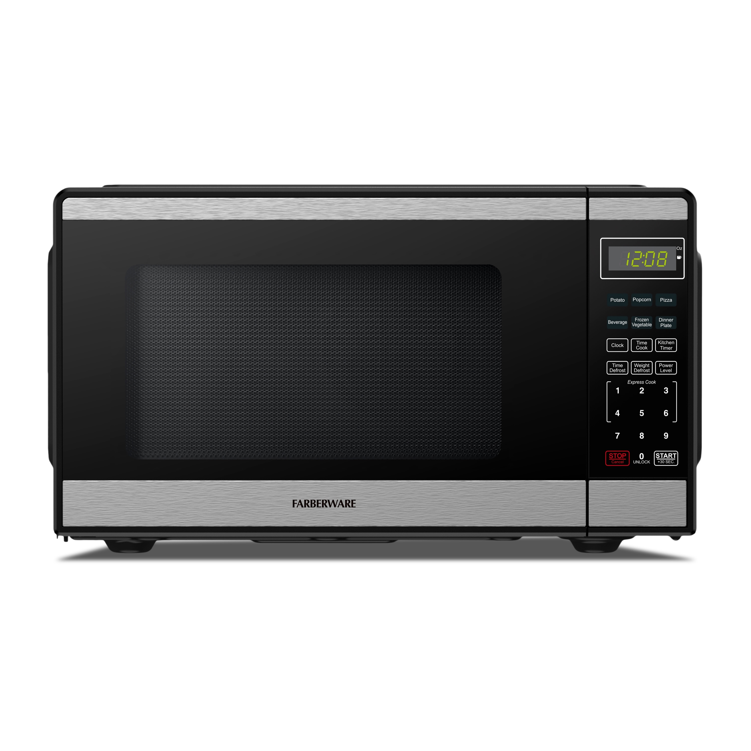 Farberware 0.9 Cu. Ft. Black & Stainless Steel Countertop Microwave Oven