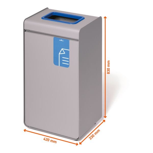 Durable Werstoffsammler »DURASORT® Papier« 55 L grau / blau, 42x83x33 cm Image