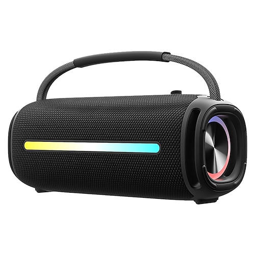 Enceinte sans fil portable subwoofer haute puissance IPX6 étanche éclairage RGB à 7 couleurs et effets de fête dynamiques longue durée de vie de la batterie connexion sans fil entrée USB/SD/TF carte