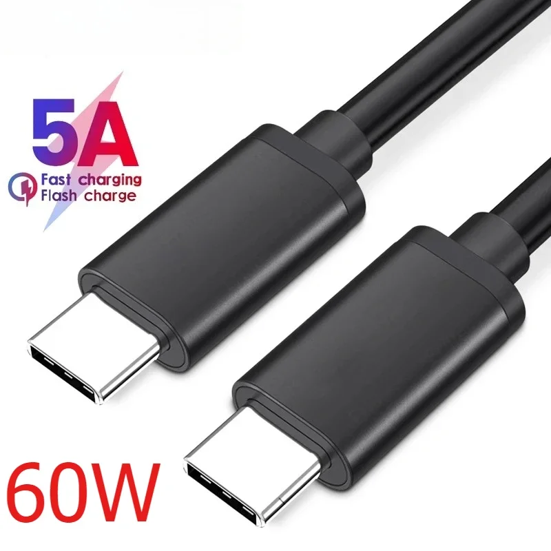 0.3m/0.5/1m/1.5m/2m 60W Tipo C a Tipo C C Cavi dati del telefono a ricarica rapida Cavo di ricarica rapida USB C Cavi dati di ricarica rapida 3.0