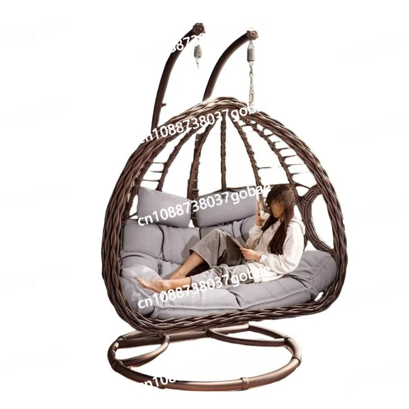 Outdoor Hängematte Stuhl Schaukel Innenhof Doppel Hängematte Haushalt Balkon Hängematte Rattan Stuhl Schaukelstuhl