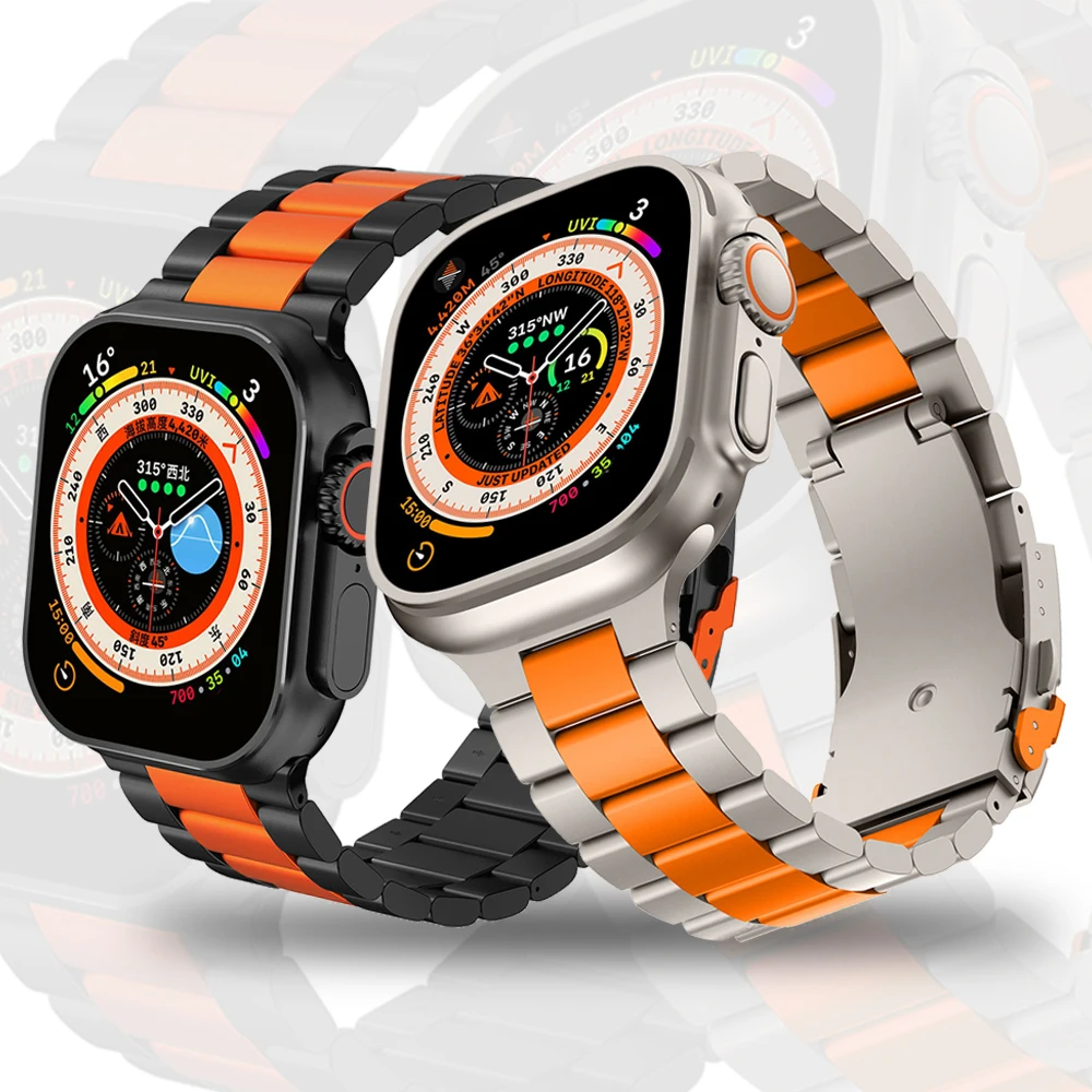 Luxus Titan Armband Für Apple Uhr Ultra 2 49mm 10 46mm Männer Business Band Für iWatch 9 8 7 6 5 4 SE 45mm 44mm Correa Armband Image