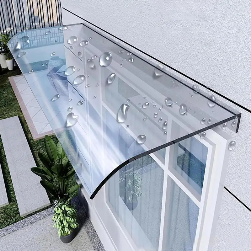 Fenster tür Markise Terrasse Markise Baldachin im Freien transparenten Baldachin Schutz UV-Schutz Garten Baldachin für Fenster Terrassen Image