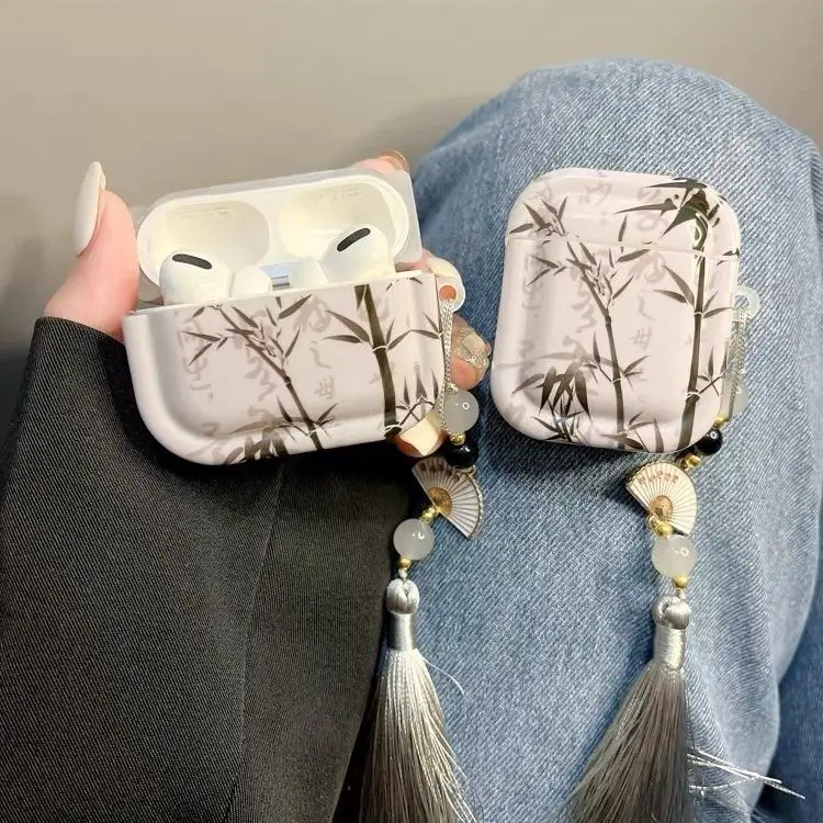 Ink Bamboo Hülle für AirPods 3/AirPods Pro 2 – kabellose Kopfhörerabdeckung im chinesischen Stil Image