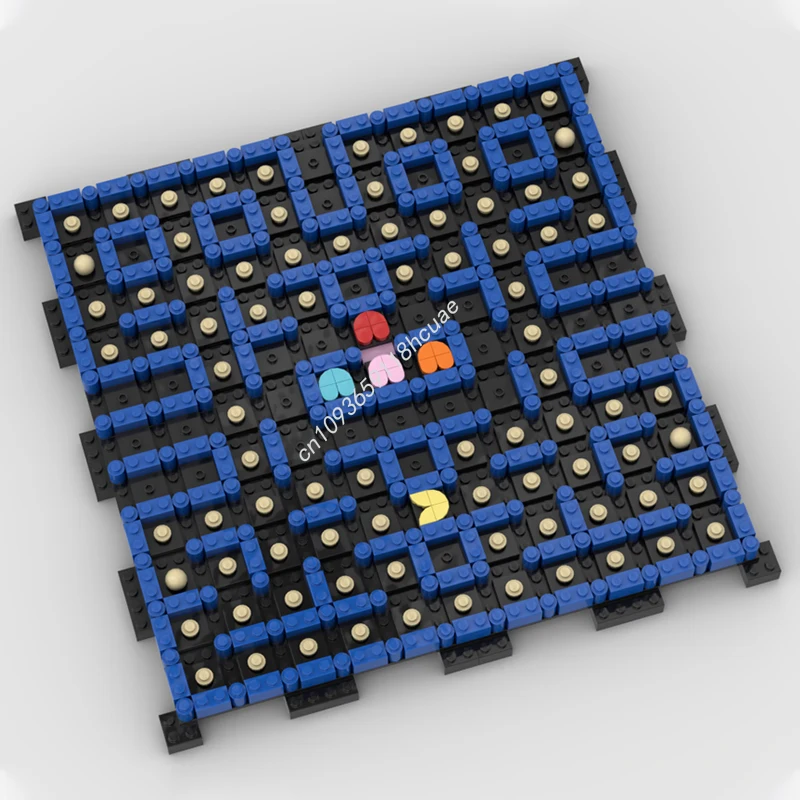 545 stücke MOC Mini PACMAN Labyrinth nan Modell Bausteine Ziegel handwerk spielzeug kreative Bildung Kinder Weihnachten geschenke Image