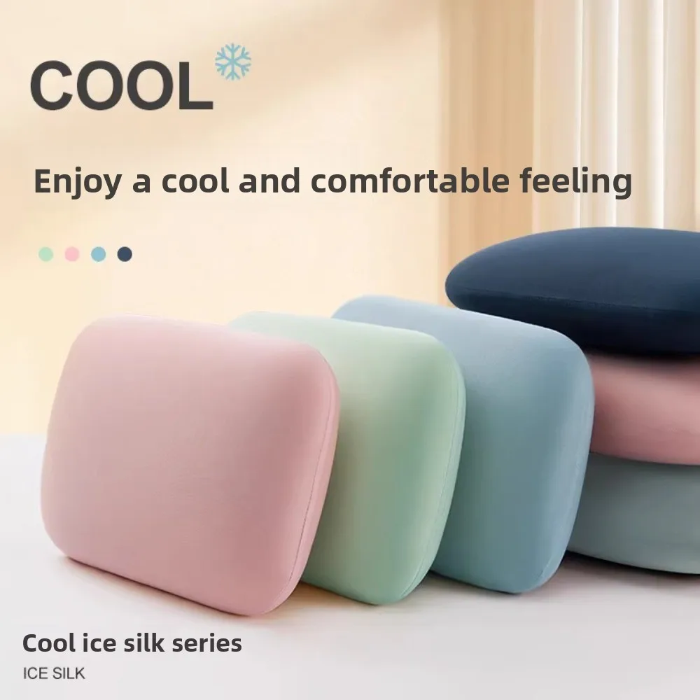 Tragbares Schwamm-Nickerchenkissen, Macaron-Farbe, weiches Nackenkissen, multifunktionale Halswirbelstütze, Reise-Schlafkissen, Büro Image