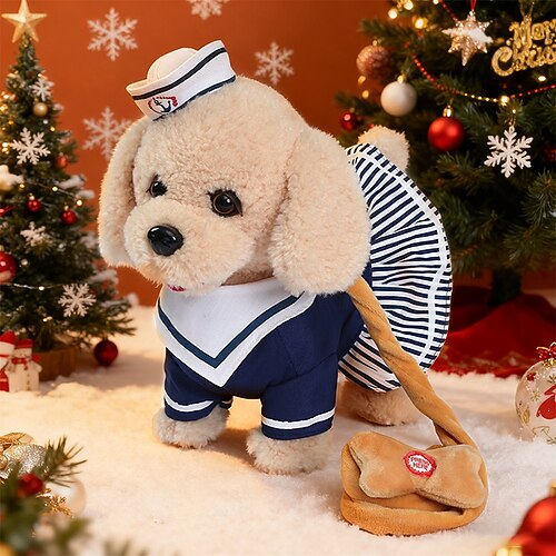 Regali di Natale ideali per i nipoti ragazze e ragazzi robot cane con telecomando giocattolo cucciolo di peluche elettronico interattivo che cammina canta regalo di animale di peluche per bambina e