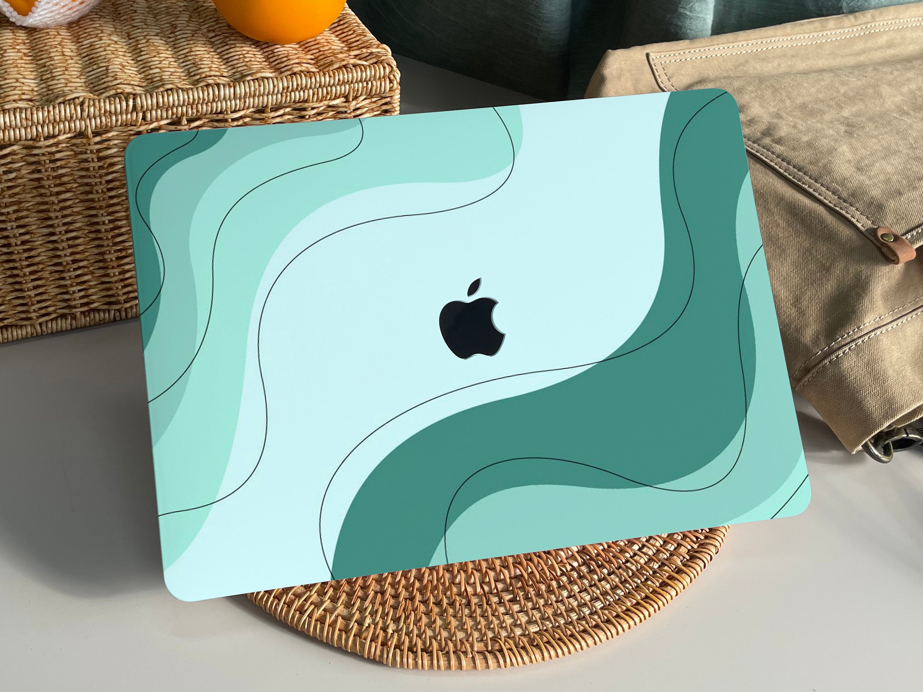 Custodia protettiva Lake Green Ripples per MacBook, compatibile con MacBook Pro 14, MacBook Air 13, MacBook Pro 13, MacBook Pro 15, MacBook Pro 16 e M