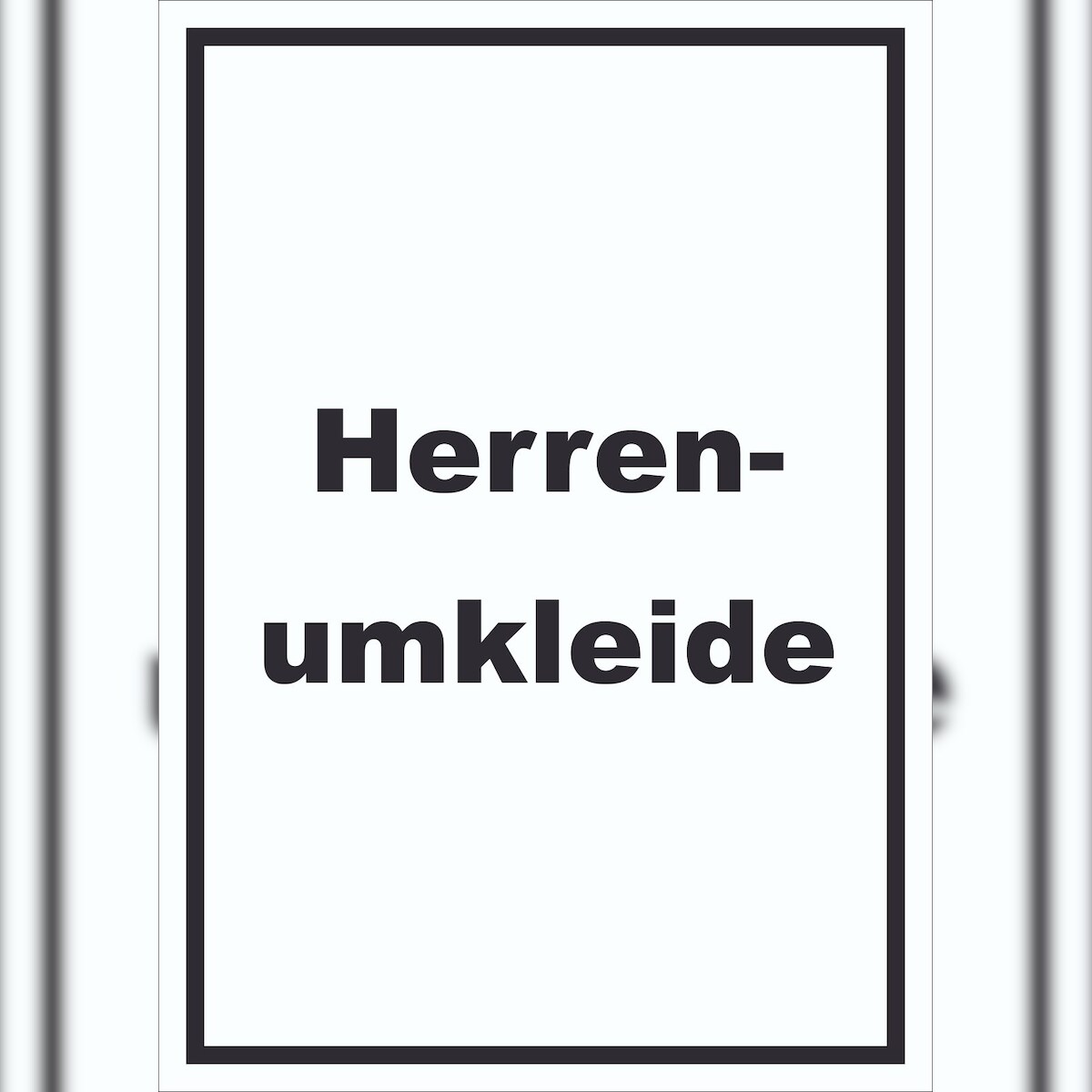 HB-Druck Herrenumkleide Schild mit Text hochkant A2 (420x594mm) Image