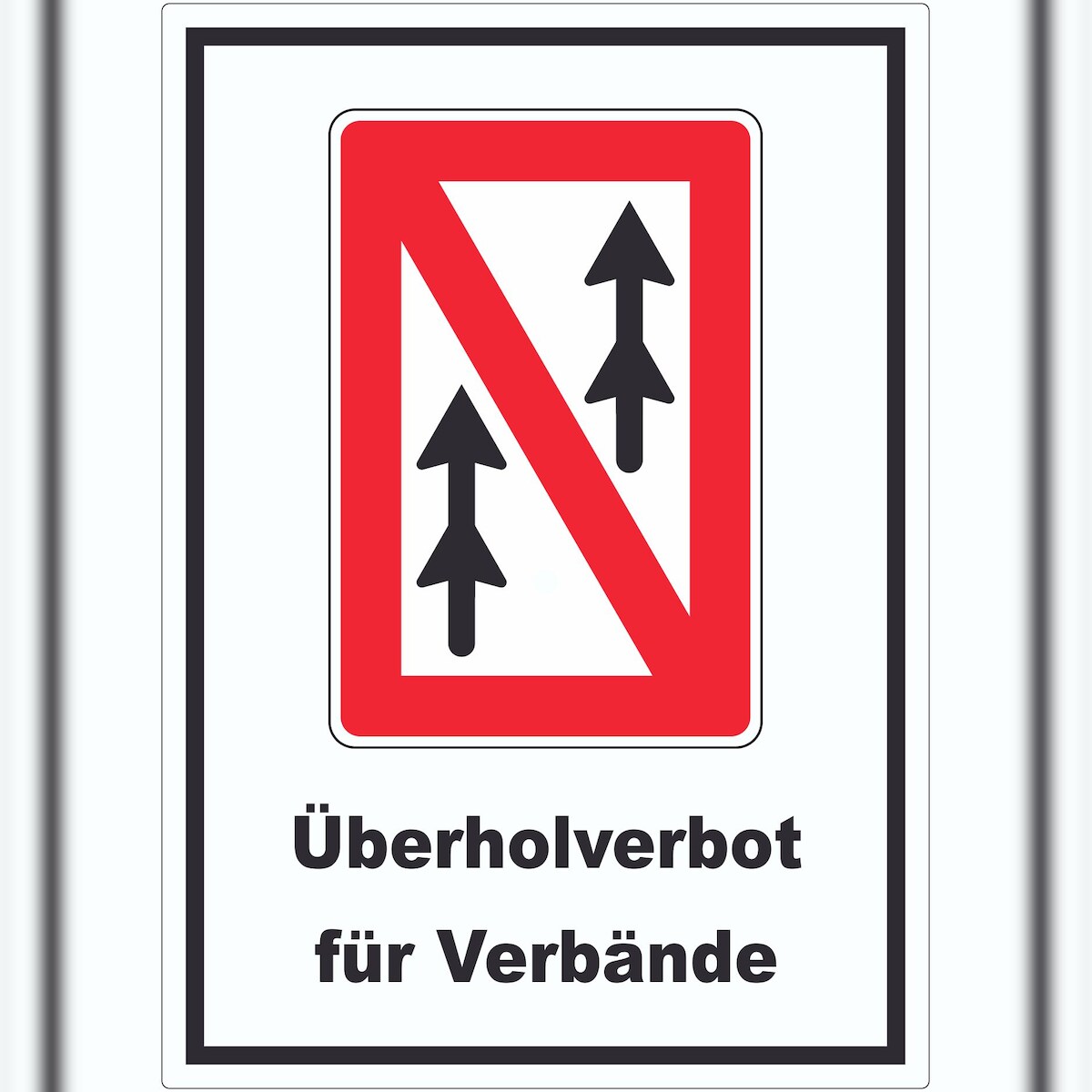 HB-Druck Überholverbot für Verbände Symbol Aufkleber A9 (37x52mm) Image