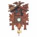 Black Forest Carved Cuckoo Wall Clock Wood in Brown/Red | 9.75 H x 7 W x 3.75 D in | Wayfair 930QPT