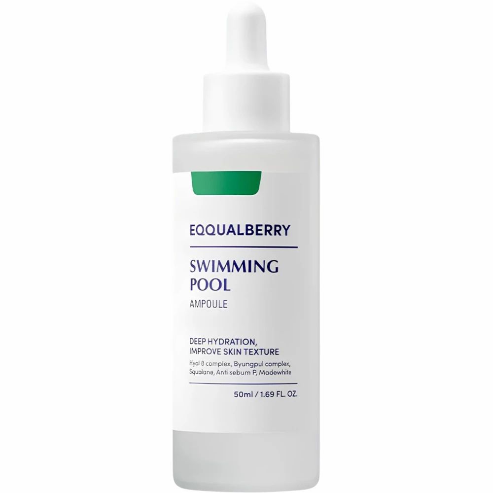 EQQUALBERRY Swimming Pool Ampoule – Siero viso idratante con acido ial