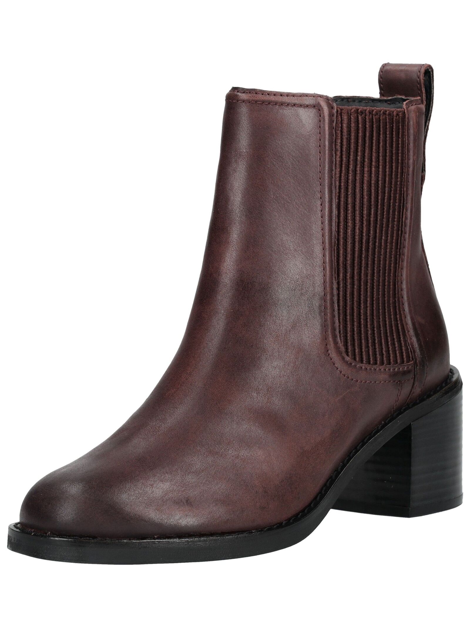 Stiefelette CLARKS "Clarks Stiefelette Leder/Textil", Damen, Gr. 38, merlot, Leder, Textil, Schuhe Stiefelette