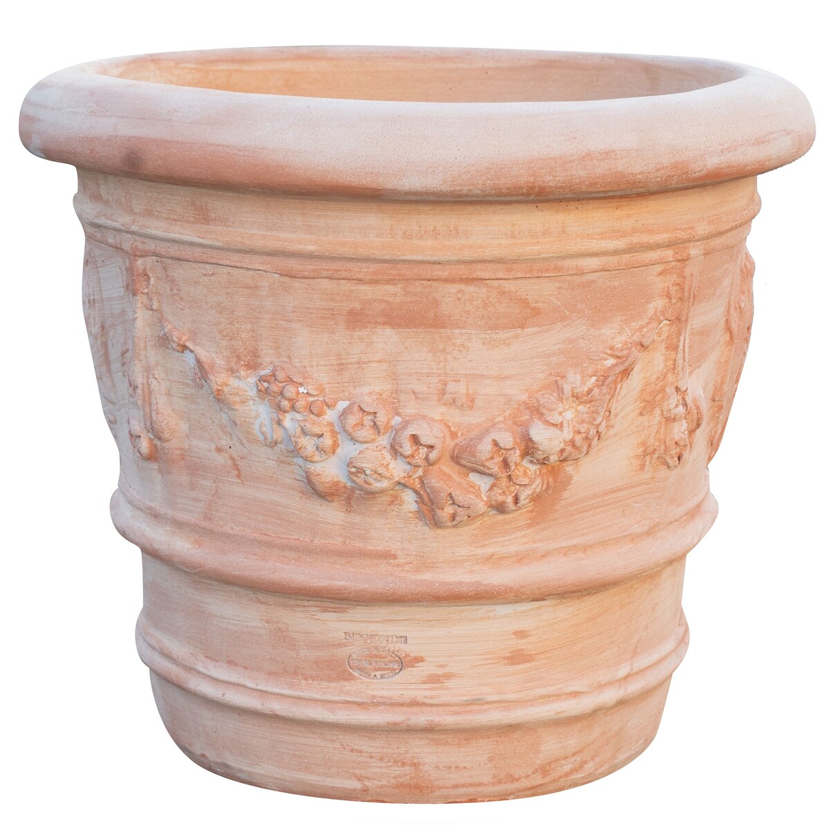 BISCOTTINI INTERNATIONAL ART TRADING Biscottini Blumentöpfe 50x50x44 cm - Runder Terrakotta Topf - Innen Blumentöpfe - Außen Blumenkasten für den Garten Made in Italy - Runder Balkontopf Image