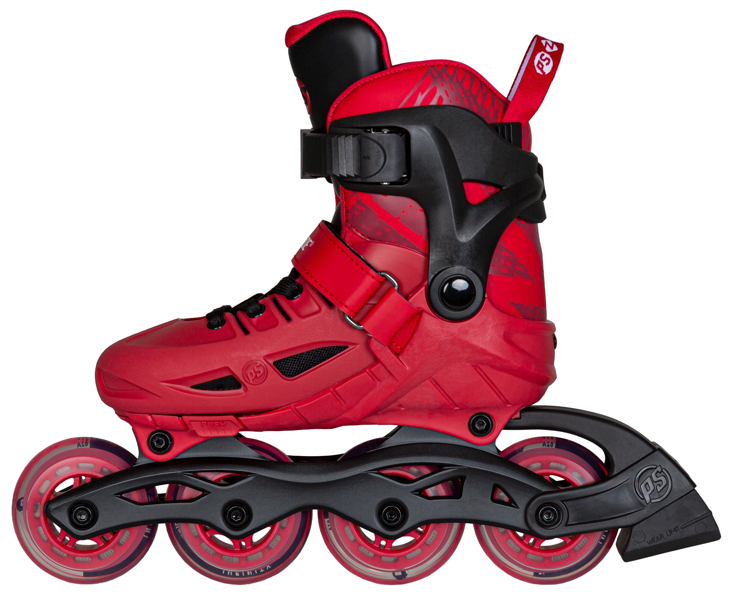 Inlineskates POWERSLIDE "Universe Pink 4W Kids adj" Gr. 37, schwarz, Inlineskates_Rollschuhe, Kinder, 37/40 (bis 80 kg), Kunststoff