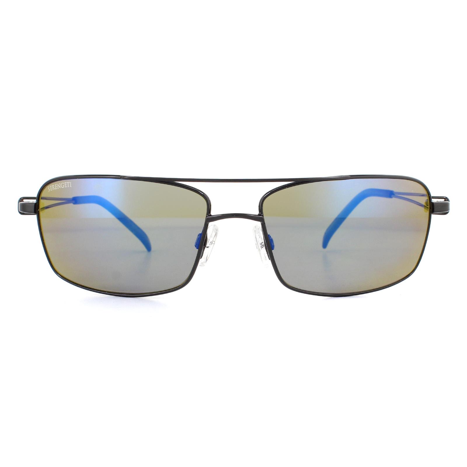 Serengeti Sonnenbrille Dante 8458 Shiny Black Pearl Mineral Polarized 555nm Blau Image
