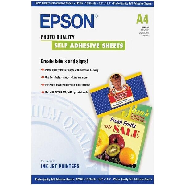 Epson Fotopapier »S041106« DIN A4 167 g/m² 10 Blatt Image