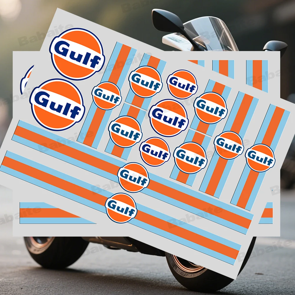 G-Gulfs huile voiture autocollant Moto autocollant Auto carrosserie pare-chocs fenêtres Moto ordinateur portable murs vinyle Film décalcomanie voiture Tuning accessoires